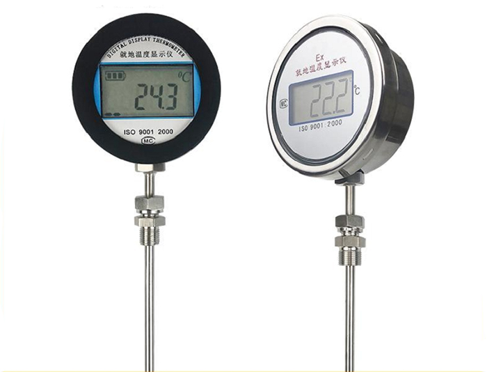 數(shù)字雙金屬溫度計(jì),工業(yè)數(shù)顯高溫耐腐蝕法蘭型